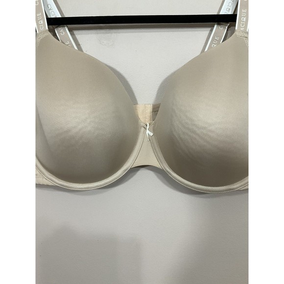 Cacique Lightly Line T-Shirt Bra 46D Beige Underwire Padded Cups Nude - Picture 2 of 6